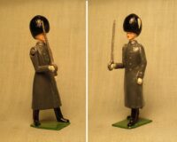 British Guards officer in overcoat