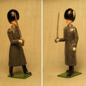 British Guards officer in overcoat