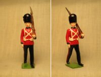 Royal Welch Fusilier, marching at slope