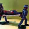 250 Confederate 2 Litter Bearers with Litter and Casualty